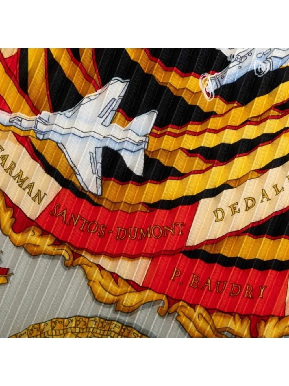 Hermes Carre 70 Pleats Dream Space Reves D'espace Scarf Multicolor Silk